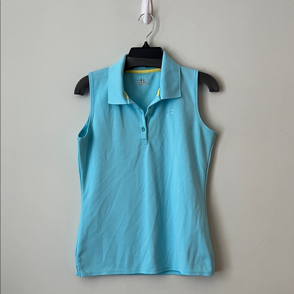 Under Armour Women's Light Blue Sleeveless Polo